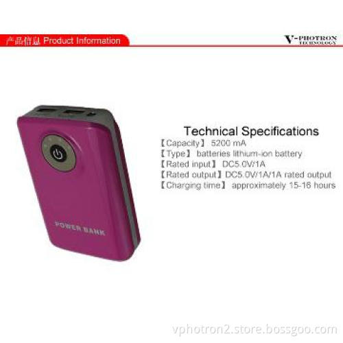 5200mAh power bank for samsung galaxy note